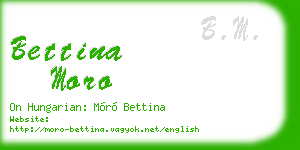 bettina moro business card